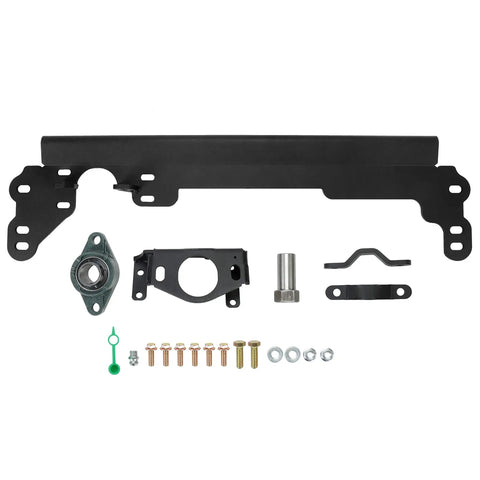 Steering Box Brace For Jeep Cherokee XJ 1984 To 2001 Steel Sector Shaft Support Powder Coated Black Solid Welded Construction