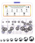 Pro Grade 24-Piece G200 Precision Balls Set Stainless Steel 304 Bearing Balls Eight Sizes From 1/4 In To 3/4 In Assortment Kit