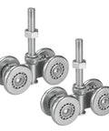 Beam Trolley Assembly With Silent Rollers For 1-3/4 Inch Wide And 2-1/4 Inch Or Taller Rail Hanging Track, steel construction