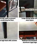 Hella Sturdy Metal Table Legs, Heavy Duty Square Steel Base, Adjustable Height Desk Stand, showing anti-slip mats and table leg details.