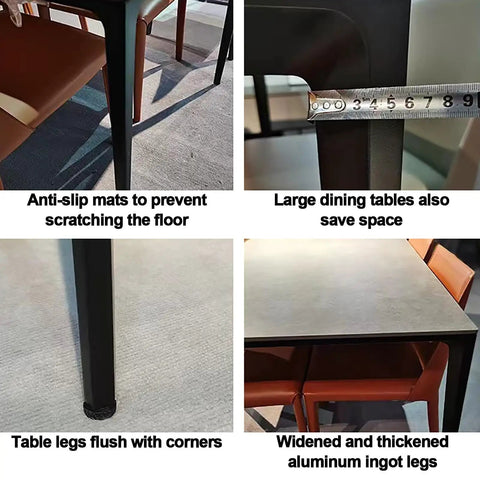 Hella Sturdy Metal Table Legs, Heavy Duty Square Steel Base, Adjustable Height Desk Stand, showing anti-slip mats and table leg details.