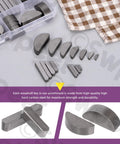 Top-down view of Swpeet 211-piece metric woodruff key assortment kit with semicircular steel keys in multiple sizes.