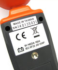 Back view of RF EMF Strength Meter Pro For Home Use 50MHz To 3.5GHz Electromagnetic Field Detector showing manufacturing details.