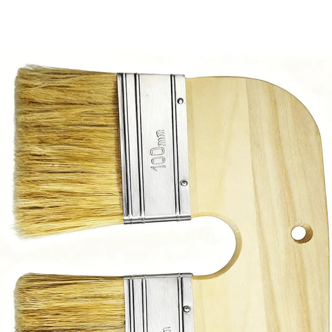 Double Bristle Limewash Brush For Brick Walls And Exterior Surfaces, Easy To Use Limewash Applicator With Pro Grade Finish