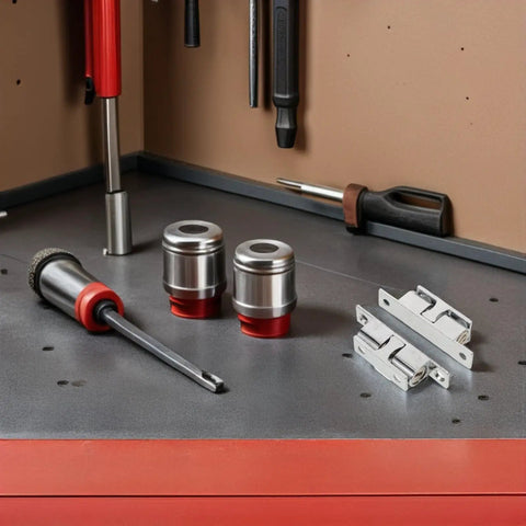 Stainless Steel Boat Door Latch Kit For Marine Hatches And Cabinet Doors Built Tough For Corrosion Resistant Yacht Tension Roller Catch Easy Install Flush Mount RV And Boating Cabinet Latch Set For Secure Access And Safety on workbench