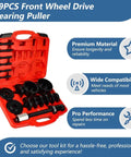 Front Wheel Bearing Tool Kit 19 Piece Set For Press And Puller Wheel Hub Bearing Removal And Installation FWD Master Set