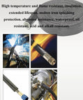 Fire Sleeve Heat Shield Three Eighth Inch ID Silicone Coated Fiberglass Heat Protection Five Foot Length with clamps shown