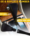 Premium Automatic Gear Shift Knob Handle for Honda Civic 2003-2005 With Easy Install Repair Tape Kit For Smooth Shifting And Solid Grip That Makes Your Ride Look Totally Fresh. black metal automatic gear shift knob replacement with console mount