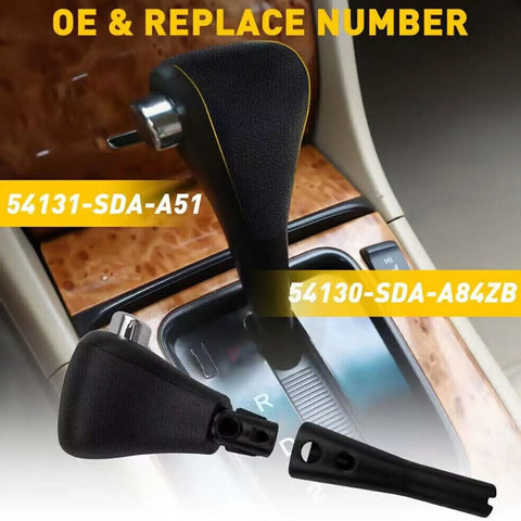 Premium Automatic Gear Shift Knob Handle for Honda Civic 2003-2005 With Easy Install Repair Tape Kit For Smooth Shifting And Solid Grip That Makes Your Ride Look Totally Fresh. black metal automatic gear shift knob replacement with console mount