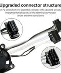 Upgraded connector structure for P1S P1P 3D Printer Hotend Assembly With Hardened Steel 0.4mm Nozzle Ceramic Heater Thermistor Cooling Fan Silicone Sock Replacement Upgrade Kit For Extruder Heating Block, showing reliable terminal connectors.