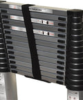 14.5Ft Aluminum Telescoping Ladder Collapsible And Retractable Extension And For Home And Outdoor Projects, Lightweight Portable Build With 330 Lbs Capacity, Grab And Go Easy Carry Handle, Anti Slip Rungs, Durable Safety Design.