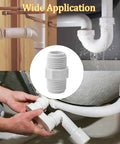 Eight Pack One Half Inch PVC Pipe Connectors M To M NPT Thread Coupling Adapters For DIY Home Or Industrial Plumbing Use Corrosion Resistant White PVC Fittings used in pipe repair