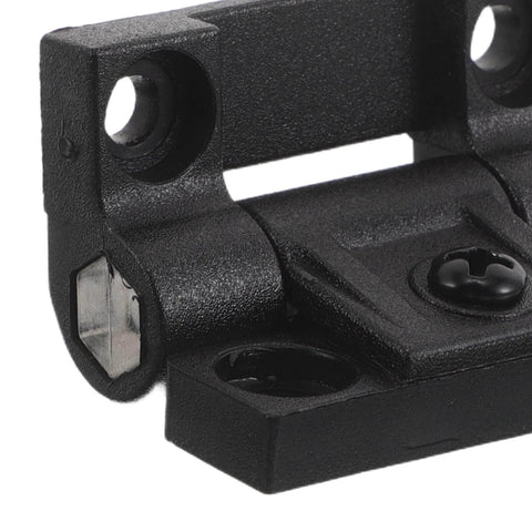 Close-up of black Folding Door Hinge Pair With Adjustable 90 Degree Torque Friction For Cabinets Desks And Closets Includes Two Hinges