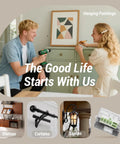 Couple using Heavy Duty Drywall Anchors Kit With Self Drilling Screws 80Lb Load Capacity 4 Sizes Ideal For Sheetrock Plaster Brick Concrete
