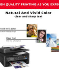 Laser printer demonstrating print quality with images and text, promoting 275XL Black And 276XL Tri Color Ink Cartridges 2 Pack For TR4700 TR4720 TS3522