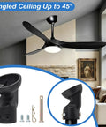 45 Degree Sloped Ceiling Fan Adapter Kit With Universal Mounting Bracket For Vaulted Ceilings Easy Install No Fuss Fit