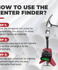 How to use the Premium Tungsten Steel Pipe Center Locator Punch with steps for accurate pipe marking.