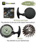 Easy Recoil Pull Starter For 43cc 47cc 49cc 50cc 63cc 70cc Small Engines Fits Karts ATVs Scooters, featuring 98mm diameter