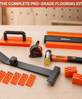 All-In-One 45-Piece Laminate Flooring Tools Kit with Pro Grade Pull Bar, Tapping Block, 33mm Double-Faced Mallet, Contour Gauge