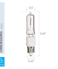 4 Pack 100W Halogen Candelabra Bulbs T4 120V E11 Mini Candelabra Base Clear Dimmable Warm White For Chandeliers Pendants Cabinet Lighting And Home Decor Fixtures