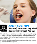 Pro Grade Stainless Steel Dental Inspection Mirror With Anti Fog Surface Curved Mouth Mirror Tool For Oral Care And Makeup Mini Reflector Non Slip Grip Durable Dental Instrument used in a dental exam