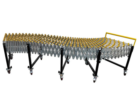 Heavy Duty Portable Conveyor Roller Stand With Adjustable Length And Height Fits Tight Spaces For Moving Big Cartons Super Smooth ABS Skate Wheels.