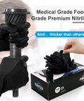 Thick Nitrile Disposable Medical Exam Gloves 6 Mil Powder Free Latex Free X Large, Case Of 1000 in use and packaged