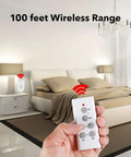 Wireless Remote Outlet Kit For Lights Fans Christmas Lights And Small Appliances, 100ft Range, 10A 1200W, in a bedroom