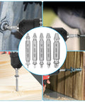 Five Piece Screw Extractor Set For Damaged Stripped Screws Removal Tools Kit With Easy Drill Bit Helpers in use on various materials
