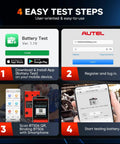BT506 Battery Tester Analyzer For 6V And 12V Cars And Trucks, Checks 100-2000 CCA, Voltage And Health Readouts, DIY-Friendly, Plug-And-Play Auto Battery Diagnostic Tool For Quick Failure Prevention And Peace of Mind, 4-step app guide