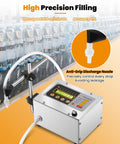2-118 Oz Liquid Filler Machine with Anti Drip Nozzle Diaphragm Pump and Digital Control in stainless steel, high precision