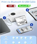 Bluetooth Thermal Label Printer For Small Biz 4x6 Wireless Label Printer With 72 Labels Per Minute Compatible With iPhone and Mac