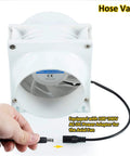 4 Inch Axial Exhaust Fan With 3000 RPM, DC 12V Dual Ball Bearings, Up To 141 CFM, PWM Variable Speed Control, white case.