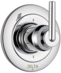 Chrome finish Six Setting Three Port Diverter Trim Kit For Shower Faucets With A Single Handle Control, round design