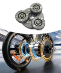 Three Piece Electric Bike Motor Gear Replacement Kit With Compact Planetary Gear Durable Assembly Portable Bicycle Components