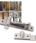 Beefy Heavy Duty Wood Door Pivot Hinge With 300 Lbs Load Bearing Stainless Steel Hidden Door Hinge, shown with secret doors and bookshelves.