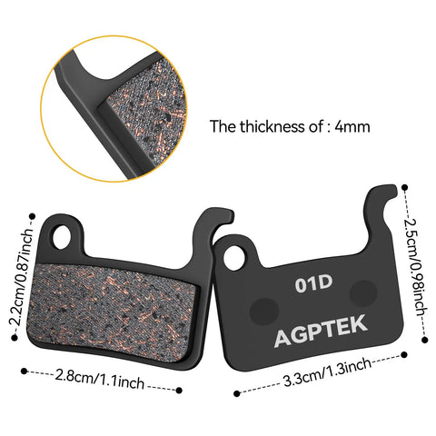 Four Pairs Semi Metallic Mountain Bike Disc Brake Pads For Shimano Deore XT SLX Saint Alfine Compatibility