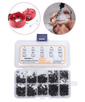 All You Need 1000 Pieces Carbon Steel Cross Pan Head Self Tapping Screws Kit With Tweezers And Transparent Storage Box