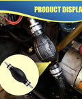 Heavy Duty 4 Pack Fuel Primer Bulbs Universal 8Mm Engine Bleeding Kit For Quick Gas Transfer Auto Marine showing rubber bulb connected to fuel line.