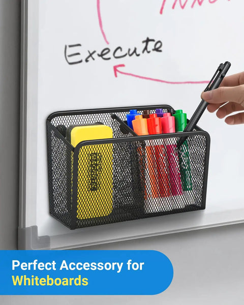 Magnetic Pen Holder With Heavy Duty Magnets Metal Pen Cup And Marker Storage Organizer for Whiteboards