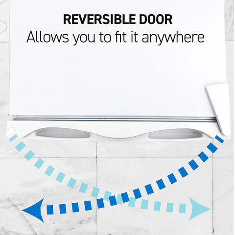 Reversible door of Stand Up Freezer With Reversible Door 5 Cubic Feet, showcasing accessibility and space-saving design.