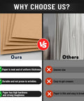 Comparison of Heavy Duty Chipboard Sheets Pack 10 Sheets 8.5 X 11 Inches 22Pt Book Board versus other paper products.