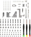 Smooth Swap Hardware Fix For iPhone 15 Packing A Full Screw Set And Rugged Metal Bracket Replacement Plate For No Hassle Click Install On A2846 A3089 A3090 A3092 Devices - Complete kit with screws, metal brackets, and tools laid out.