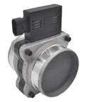 Direct Fit MAF Sensor Replacement For Chevy S10 Astro Blazer Venture Lumina Monte Carlo Caprice Malibu Impala 1994 To 2005 3.1L 3.4L 4.3L V6 V8 Engines Also Fits Pontiac Buick GMC Cadillac Isuzu Honda Oldsmobile, shown from the front with metal mesh and black connector.