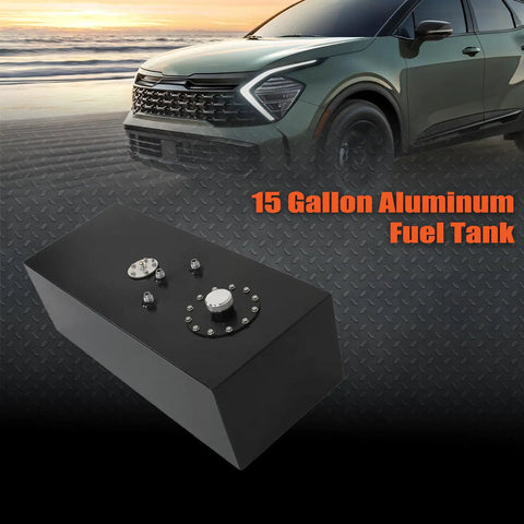 Image of a 15 Gallon Aluminum Racing Fuel Cell Tank with Cap and Level Sender