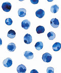 Super Sleek Blue And White Polka Dot Peel And Stick Wallpaper For Kids Rooms And Nurseries Zero Mess Peel And Apply Removable Self Adhesive Vinyl Watercolor Accent Wall Decor Refresh pattern featuring blue watercolor dots on white.