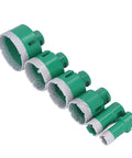 Premium 6-Piece Diamond Hole Saw Drill Bit Kit With M14 Thread For Glass Tile Marble Granite And Ceramic Dry Drilling Cutting Tools 20Mm To 68Mm Size Range, six green diamond hole saw bits