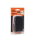 Rugged Rubber Cushion Clamp Pads That Shield Wood And Metal From Deep Scratches in packaging, two black rubber pads.