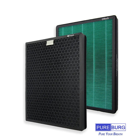 2-Pack H13 HEPA Activated Carbon Replacement Filters For Coway Airmega 400 And 400S Purifier, 3-Stage Filtration, Captures 99.97 PM25 Particles