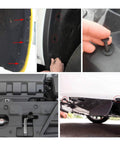 120 Piece Universal Car Retainer Bumper Clips Push Pin Rivet Kit With Fastener Remover Tool demonstrating clip installation on auto trim.